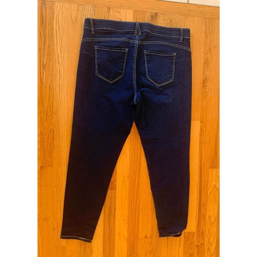Angel Mid Rise Skinny Ankle in Mariner Stretch Blue - Picture 5 of 6
